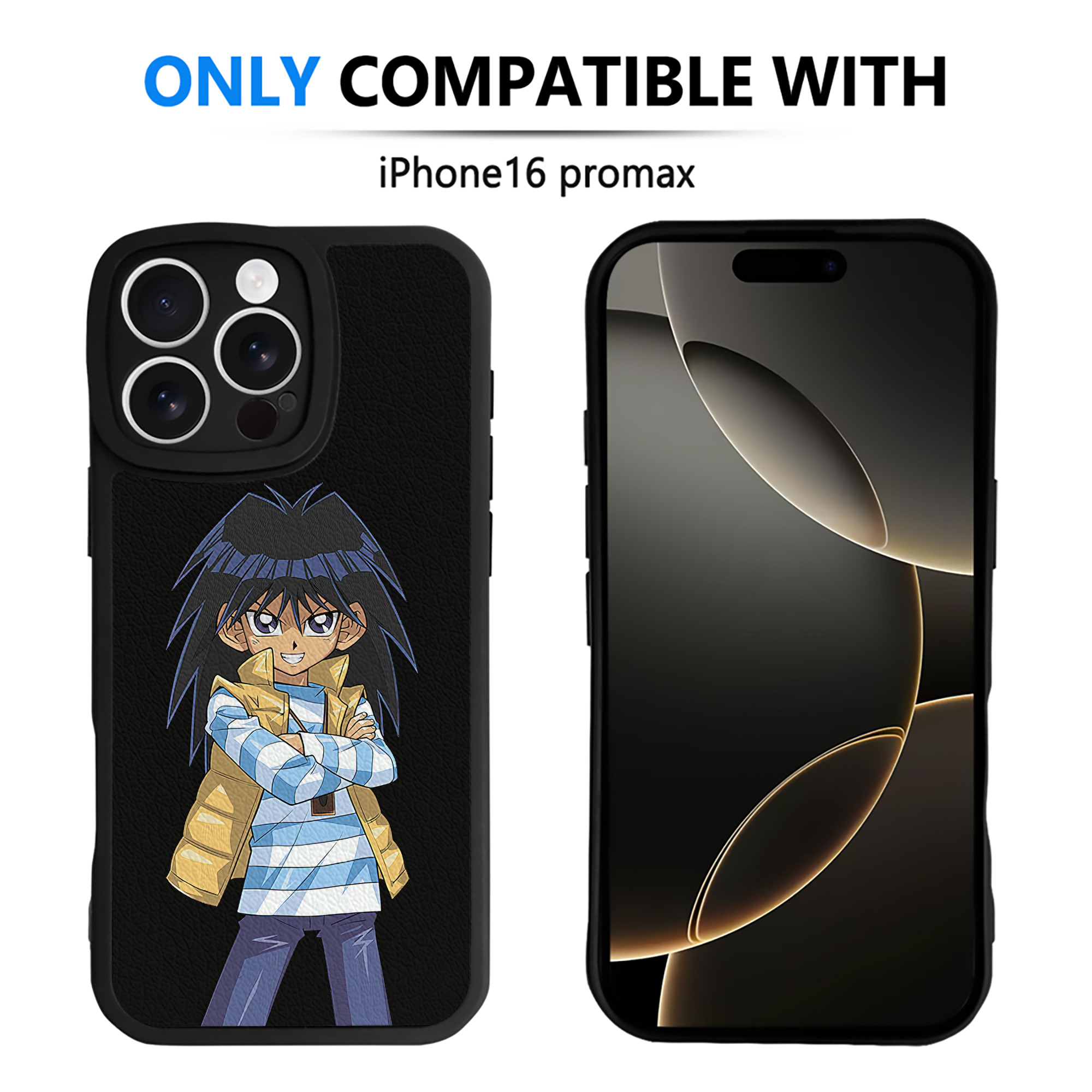 （画像用） 遊☆戯☆王 Yu-Gi-Oh! 【iPhone 16シリーズ対応】シリコンスマホケース（レザー調） 材質：シリコン